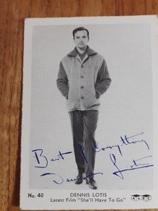 A & BC GUM CARDS - GOLDEN BOYS -  #40 DENNIS LOTIS (1958).