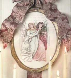 Leisure Arts Weihnachten Frieden auf Erden Engel & Strumpf Kreuzstichmuster - Bild 1 von 2