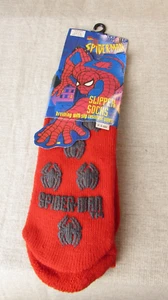 Vintage, 1997, Spiderman Slipper Socks EUR 31-34 {Age 7-11 Yrs} - Picture 1 of 6
