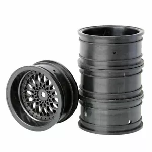 4x R/C Black Drift Wheel Offset 9mm Hex 12mm For HPI Racing 1/10 On-Road Car Rim - Picture 1 of 5