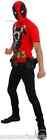 Deluxe Deadpool Cosplay Costume For Adults Incudes Mask And T-Shirt Free Ship