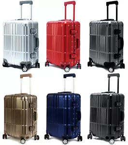 All Aluminum Luxury Hard Luggage Carry-On 20" Durable 360 Degree Spinner Cloud 9 - Picture 1 of 35