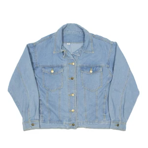 Vintage FALMER HERITAGE Denim Jacket Blue 90s Womens L - Picture 1 of 6