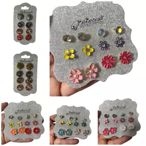 WÄHLEN SIE 1 Tierdruck Blumen Edelsteine Pfosten Ohrringe Set Schmuck Geschenk Party Gefallen - Bild 1 von 7