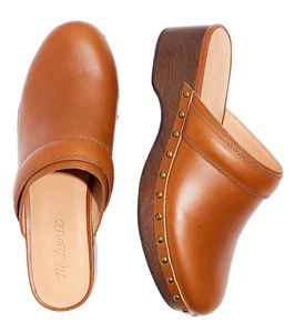 NEW MADEWELL ENGLISH SADDLE THE CECILY CLOG OILED LEATHER MULE SHOES SIZE 9 - Picture 1 of 13