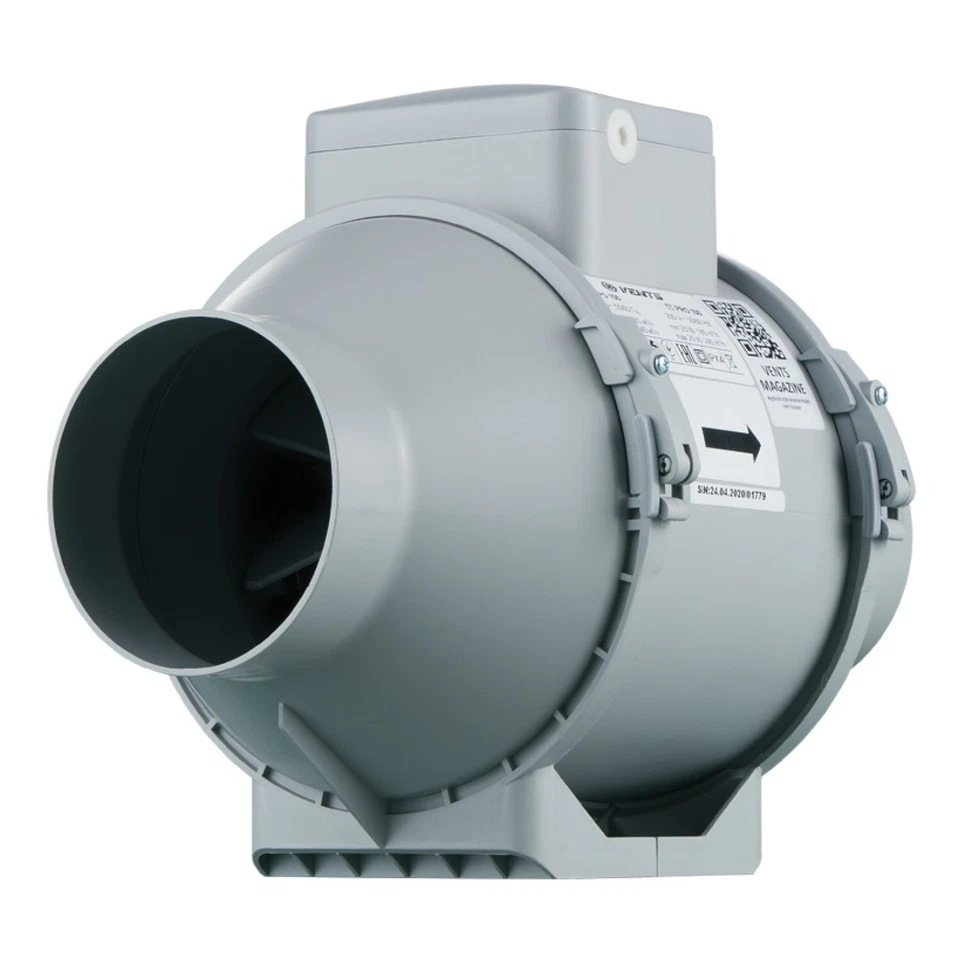 Exhaust Fan Pipe Fan With Timer Caster 100 MM 245 m3/H - Image 1 of 1