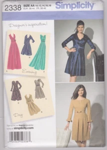 Simplicity 2338 Kleid Tag bis Abend MOB Brautjungfer ungeschnitten - Bild 1 von 2