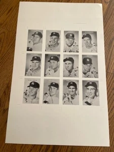 1954 TOPPS SPORTS ILLUSTRATED REPRINT SET/12 - UNCUT SHEET B&W NEW YORK YANKEES - Picture 1 of 6