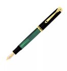 Penna Stilo Pelikan M  800 Resina Verde & Nero - Oro 18 K #oldmoney