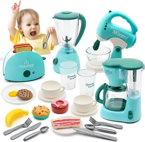 Pretend Play Kitchen Appliances Toy Set, Kids Kitchen Accessories Set - Coffee M - Picture 1 of 12