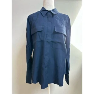 Good American Women's Long Sleeve Blue Button-Up Shirt Size 1 (small) BIN G - Picture 1 of 13