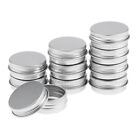15ml Aluminum Round Lip Tin Storage Jar Containers with