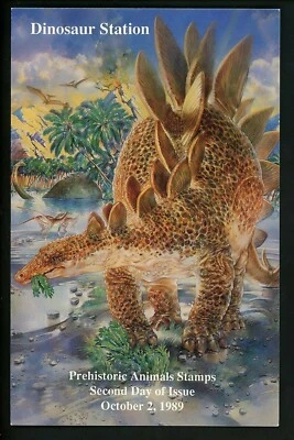 US FDC #2422-2425 Related 2nd Day Program 1989 Dallas TX Prehistoric Dinosaurs - Image 1 of 3