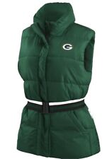 NFL Green Bay Packers Full Zip Puffer Jacket Vest Sleeveless Women’s Size 2XL 