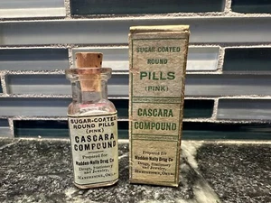 Vntg. RARE Madden-Nally Drug Co. Cascara Compound Pills ~ Manchester, Ok ~ NOS - Picture 1 of 5