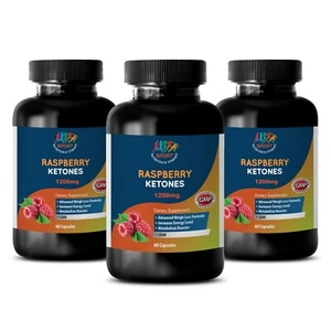 fat burn pills - Raspberry Ketones 1200mg - diet weight loss 3 Bottle 180 Caps - Picture 1 of 12