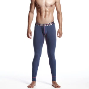 Seobean Pantalones de algodón suave de baja altura para hombres Cómodos leggings de ropa interior térmica - Imagen 1 de 6