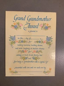1975 Großmutterpreis 9” x 7” Gegenpostkarte - Bild 1 von 5