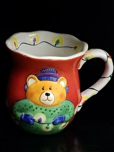 Clay Art Teddy Bear Christmas Lights Coffee Mug Cup - Picture 1 of 7