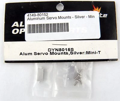 Aluminum Servo Mounts (Silver): Mini-T - Dynamite DYN8015S - Image 1 of 2