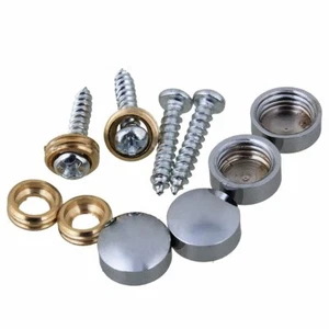 Mirror Screws Decorative Cap Cover Nails Polished Stainless Steel 18mm 4pcs - Picture 1 of 3