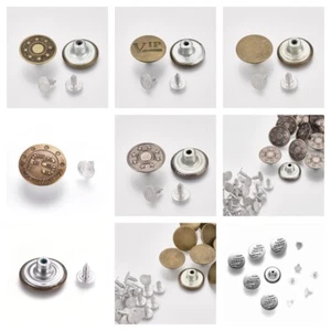 5-20 Metal Buttons Button for Jeans Jacket Pant Garment Accessories 17mm - Picture 1 of 22