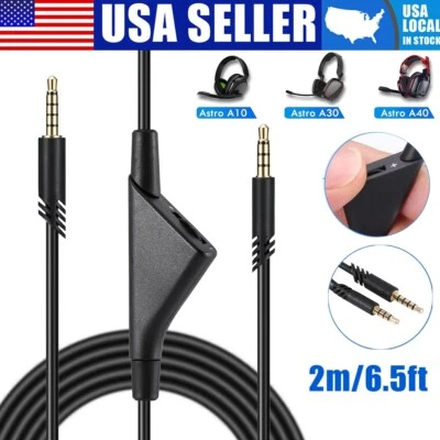 2M Replacement Audio Cable Cord Volume Control for Astro Gaming Headset A10 A40  - Image 1 of 4