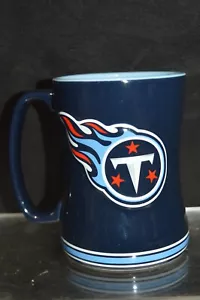 NFL Tennessee Titans 12oz Ceramic Team Mug Blue Logo Tapered - Picture 1 of 6