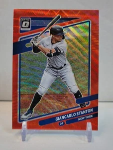 2021 Panini Donruss Optic Baseball Giancarlo Stanton #125 Red Wave Prizm New... - Picture 1 of 2