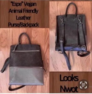 Espe Two Tone Gorgeous Vegan Leather Backpack / handbag Beautiful Lining & Color - Picture 1 of 18