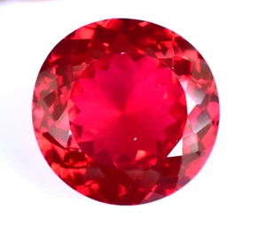 Natural MOZAMBIQUE Blood Red Ruby 34.15 CT Certified Round Cut Loose Gemstone - Picture 1 of 5