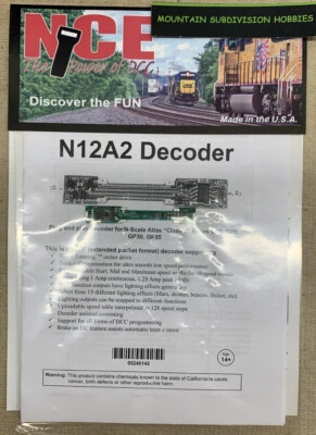 New  NCE 142 N12A2 Decoder Atlas N Scale Classic GP7 GP9 GP30 GP35   N14A2 - Image 1 of 2
