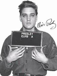 ELVIS PRESLEY SIGNED PHOTO AUTOGRAPH ORIGINAL SIGNATURE MUG SHOT 8.5X11 REPRINT - Picture 1 of 3
