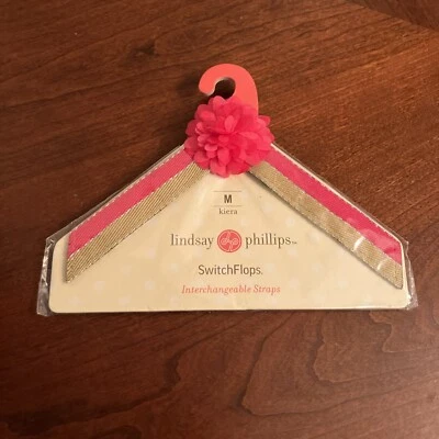 SWITCH FLOPS Lindsay Phillips 可互换肩带 Med Kiera 粉红色花朵 7/8 — 第 1/4 张图片