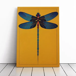 Auffällige Libelle Leinwand Wandbild Kunstdruck gerahmtes Bild Wohndeko Wohnzimmer - Bild 1 von 4