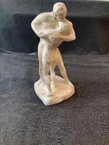 1972 Mid Century Mod Couple’s Embrace Modernist Abstract Sculpture Chalkware - Picture 1 of 8
