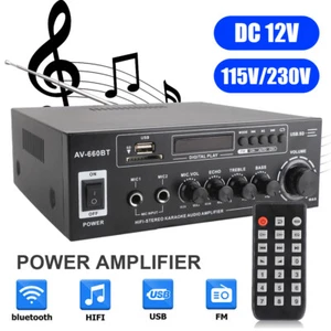 HiFi Verstärker Bluetooth 2000W Party Musik Equipment AUX Anlage Stereo Audio DE - Bild 1 von 20