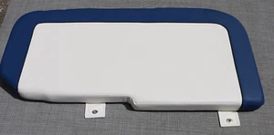 Bayliner Element Boat Rear Port Aft Bottom Seat Cushion Blue / White - Foto 1 di 7