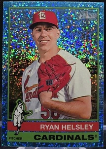 2025 Topps Heritage Ryan Helsley #9 Blue Sparkle Refractor *Buy 2 Get 1 - Picture 1 of 3