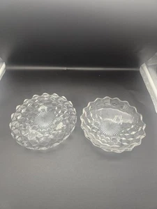 Fostoria America 2056 Footed Serving Bowl And Footed Plate Cubist Design. - Picture 1 of 5