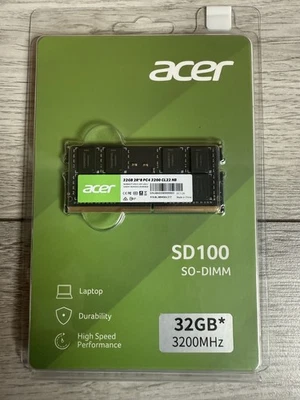 SD100 DDR4 32GB 3200 MHz Ram, SODIMM PC4-2500 CL22 Computer Memory 1.2V, - Image 1 of 3