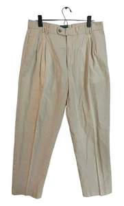 Men's Vintage Baxter Brand Natural Clothing Cotton Linen Blend Chino Pants Sz 36 - Picture 1 of 10