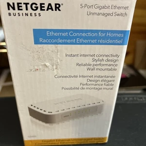 NETGEAR GS605NA 5 Port Gigabit Ethernet Unmanaged Switch Bin QQ - Picture 1 of 3