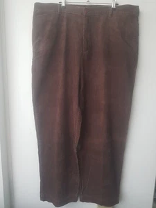 Corduroy Chocolate Brown Pants Mens W42 x 30 5 Pockets Ralxed Straight Fit - Bild 1 von 16