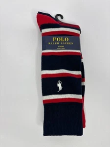 Polo Ralph Lauren Men's 2 Pack Multicolor Sock Size 10-13 New - Picture 1 of 2