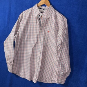 Ariat Pro Series Button Up Hemd Langarm Orange Kariert Western Herren Medium - Bild 1 von 4