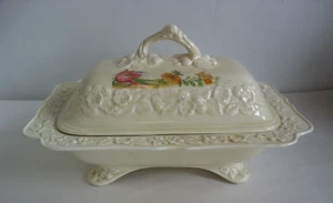 Vtg Crown Ducal Gainsborough --#749657 Floral covered veg dish bowl 11" x 8" - Picture 1 of 10