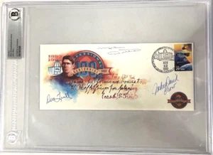 Ditka/Trull/Crow Signed 100th Anniversary Of Professional Football Cachet BAS - Picture 1 of 3