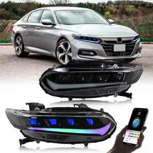 2x RGB LED Headlights For Honda Accord 10th Gen 2018-2022 Front Lamps Assembly - Bild 1 von 24