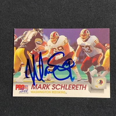 Hard Signed AUTOGRAPH Mark Schlereth 1992 Pro Set #679 Card Washington Redskins - Image 1 of 3